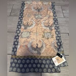 NWT The Met Metropolitan Museum Of Art Cranes And Spring Flowers, Silk Scarf